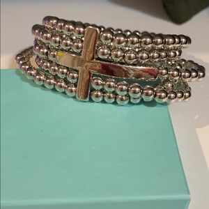 Stretch silver bracelet